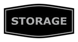Black / Silver Fancy Storage Sign