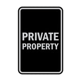 Portrait Round Private Property Sign