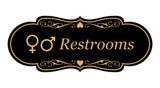 Designer Restrooms Gender Symbols Wall or Door Sign