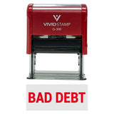 Red Bad Debt Self-Inking Office Rubber Stamp