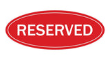 Oval Reserved Sign