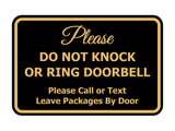 Signs ByLITA Classic Framed DO NOT KNOCK OR RING DOORBELL