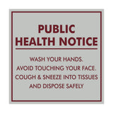 Signs ByLITA Square Public Health Notice Wash Your Hands Sign