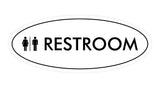 Signs ByLITA Oval Unisex Restroom Sign