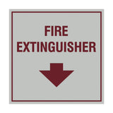 Square Fire extinguisher Sign with Adhesive Tape, Mounts On Any Surface, Weather Resistant