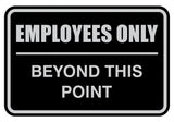 Signs ByLITA Classic Framed Employees Only Beyond This Point Sign