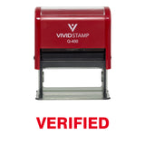 Red Verified Self Inking Rubber Stamp