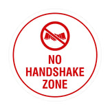 Circle No Handshake Zone Sign