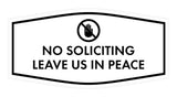 Fancy No Soliciting Leave Us In Peace Wall or Door Sign