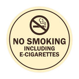 Signs ByLITA Circle No Smoking Including E-Cigarettes Sign