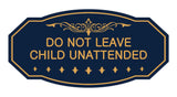 Victorian Do Not Leave Child Unattended Sign