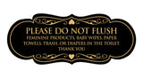 Signs ByLITA Designer Please Do Not Flush Etiqutte Sign