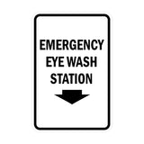 Portrait Round Emergency Eye Wash Station Sign
