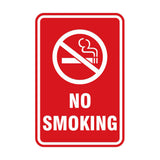 Portrait Round No Smoking Sign