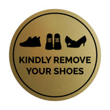 Signs ByLITA Circle Kindly Remove Your Shoes Sign