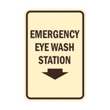 Portrait Round Emergency Eye Wash Station Sign