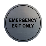 Signs ByLITA Circle Emergency Exit Only Sign