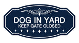 Victorian Dog In Yard Keep Gate Closed Sign