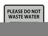 Signs ByLITA Classic Framed Please do Not Waste Water Sign
