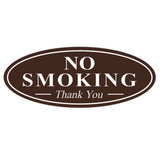 Oval NO SMOKING Thank You Sign