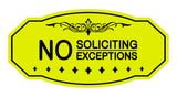 Victorian No Soliciting No Exceptions Sign