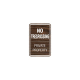 Signs ByLITA Portrait Round no trespassing private property Sign