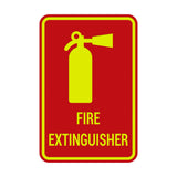 Portrait Round Fire Extinguisher Sign