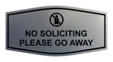 Fancy No Soliciting Please Go Away Wall or Door Sign