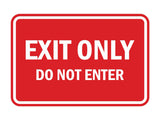 Classic Framed Exit Only Do Not Enter Sign