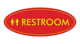 Signs ByLITA Oval Restroom Sign