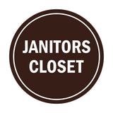Signs ByLITA Circle Janitors Closet Sign
