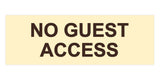 Signs ByLITA Basic No Guest Access Sign