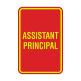 Portrait Round Assistant Principal Sign