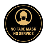 Circle No Face Mask No Service Sign