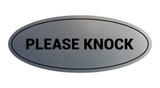 Signs ByLITA Oval Please Knock Sign
