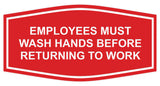 Signs ByLITA Fancy Employees Must Wash Hands Before Returning to Work Sign