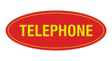Oval TELEPHONE Sign