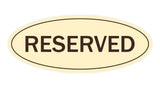 Oval Reserved Sign