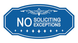 Victorian No Soliciting No Exceptions Sign