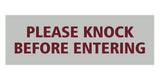 Signs ByLITA Basic Please Knock Before Entering