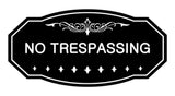 Victorian No Trespassing Sign