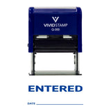 ENTERED with Date Line Self Inking Rubber Stamp