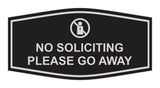 Fancy No Soliciting Please Go Away Wall or Door Sign