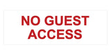 Signs ByLITA Basic No Guest Access Sign