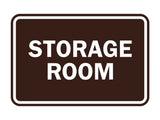 Dark Brown Signs ByLITA Classic Framed Storage Room Sign