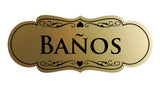 Signs ByLITA Designer Spanish Baños Sign