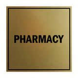Square Pharmacy Sign with Adhesive Tape, Mounts On Any Surface, Weather Resistant