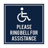 Signs ByLITA Square please ring bell for assistance Sign