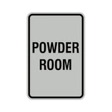 Signs ByLITA Portrait Round Powder Room Sign with Adhesive Tape, Mounts On Any Surface, Weather Resistant, Indoor/Outdoor Use
