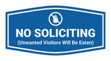 Fancy No Soliciting (Unwanted Visitors Will Be Eaten) Wall or Door Sign